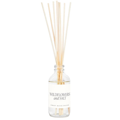 Sweet Water Decor Salt & Sea Reed Diffuser Set - Sea Salt Citrus & Musk Amber Scent Diffuser - Reed Diffusers for Home with Long Lasting Fragrance - Non-Toxic Oil Reed Diffuser - Made in the USA