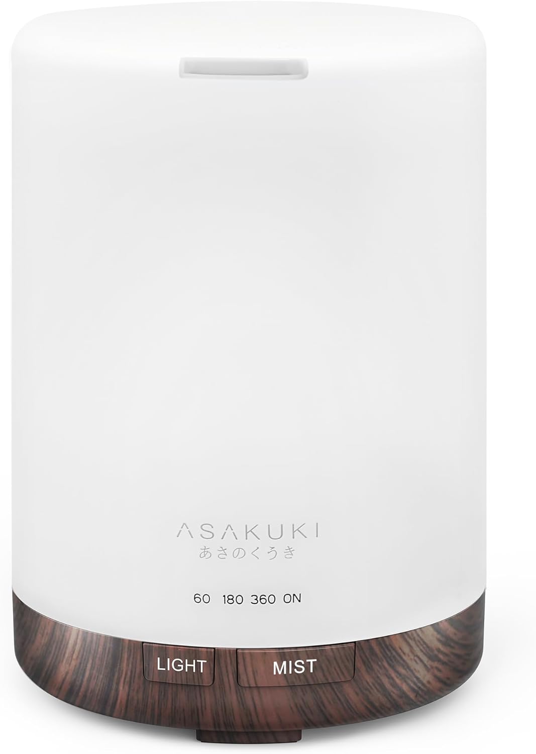 ASAKUKI 300ML Essential Oil Diffuser, Quiet 5-in-1 Premium Humidifier, Natural Home Fragrance Aroma Diffuser with 7 LED Color Changing Light and Auto-Off Safety Switch-Light Brown