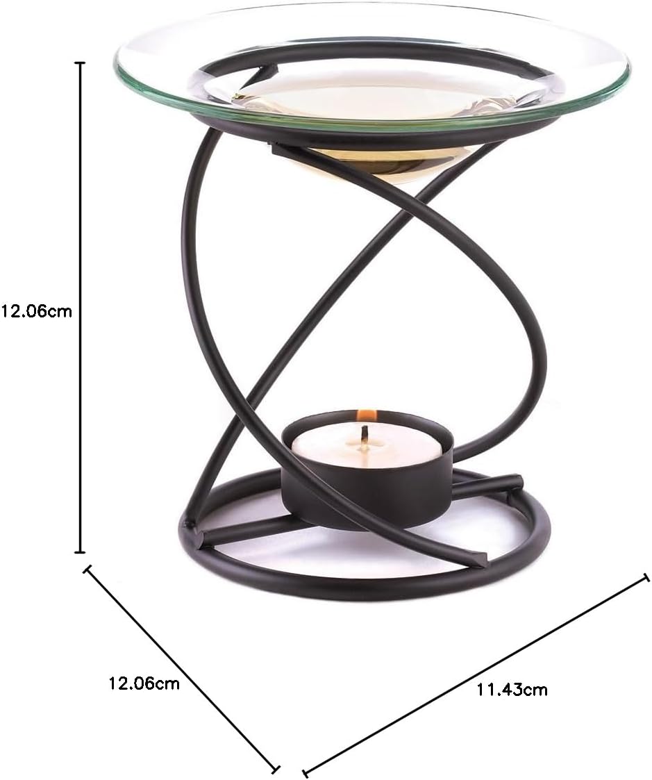 Spiral Metal and Glass Fragrant Oil Warmer