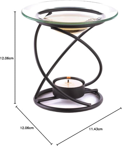 Spiral Metal and Glass Fragrant Oil Warmer