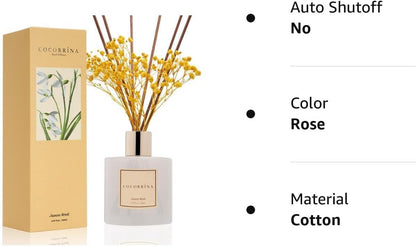 COCORRÍNA Reed Diffuser Set, Clean Linen Scented Diffuser with Sticks Home Fragrance Reed Diffuser for Bathroom Shelf Decor