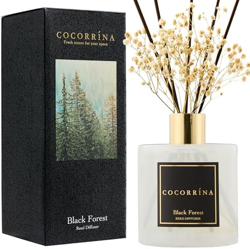 COCORRÍNA Reed Diffuser Set, Clean Linen Scented Diffuser with Sticks Home Fragrance Reed Diffuser for Bathroom Shelf Decor