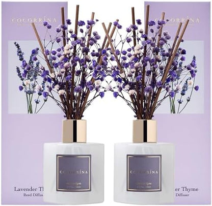 COCORRÍNA Reed Diffuser Set, Clean Linen Scented Diffuser with Sticks Home Fragrance Reed Diffuser for Bathroom Shelf Decor
