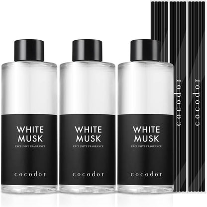 COCODOR Reed Diffuser Oil Refill/White Jasmine/6.7oz(200ml)/1 Pack/Aroma therapy, Home Fragrance, Scented Oils, Oils for Reed Diffuser, Office Décor, Decoration