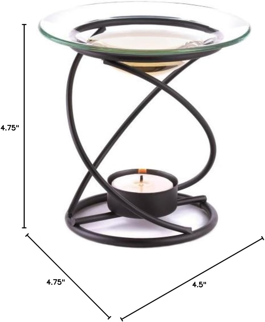 Spiral Metal and Glass Fragrant Oil Warmer