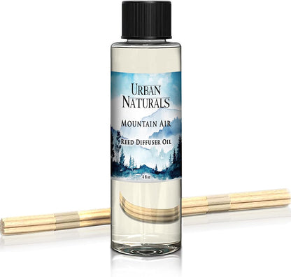 Urban Naturals Eucalyptus &amp; Sage Oil Reed Diffuser Refill | Eucalyptus, Sage, Mint, Lime and Cedarwood| Includes a Free Set of Reed Sticks! 4 oz