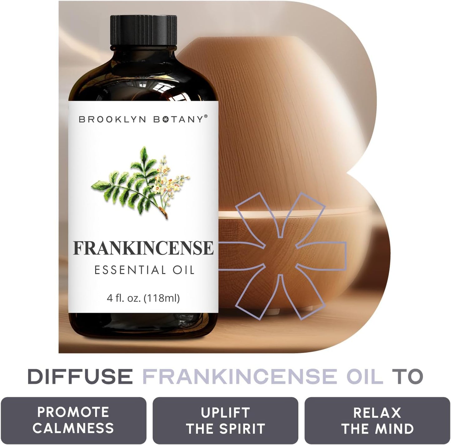 Brooklyn Botany Peppermint Essential Oil - 100% Pure and Natural - Premium Grade with Dropper - for Aromatherapy and Diffuser