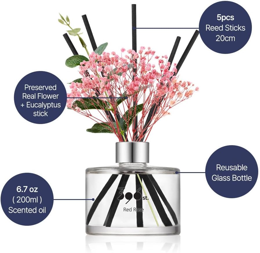 396 st. Rose Flower Reed Diffuser, Red Rose (Also Known as Rose Perfume) / Reed Diffuser Sets, Scentsy Home Fragrance, Scented Oils, Home & Bathroom Décor