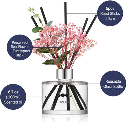396 st. Rose Flower Reed Diffuser, Red Rose (Also Known as Rose Perfume) / Reed Diffuser Sets, Scentsy Home Fragrance, Scented Oils, Home & Bathroom Décor
