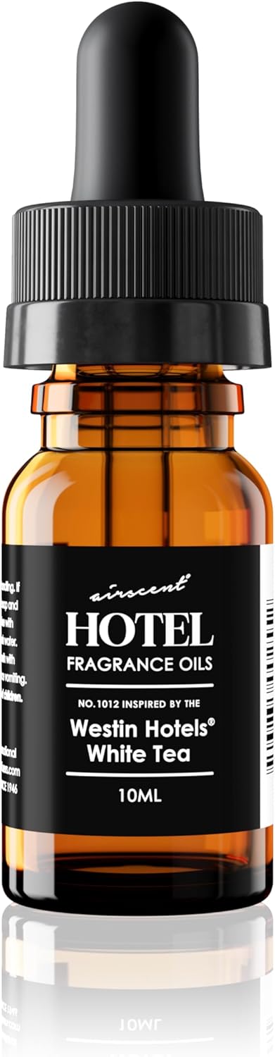 Hotel Diffuser Oil Inspired by Westin White Tea - No. 1012 - AirScent Essential Oil Blend - Fragrance Oil Dropper Bottle for Aromatherapy Diﬀusers and Humidifiers - Hotel Scents