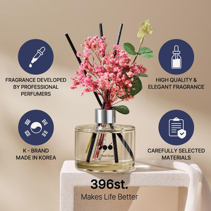 396 st. Rose Flower Reed Diffuser, Red Rose (Also Known as Rose Perfume) / Reed Diffuser Sets, Scentsy Home Fragrance, Scented Oils, Home & Bathroom Décor