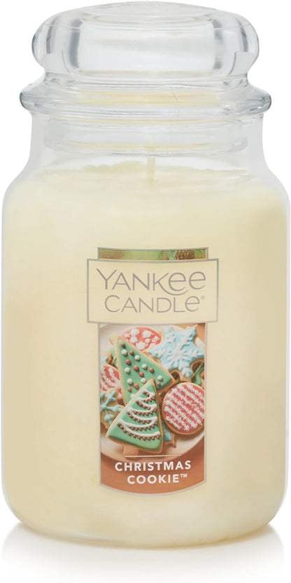 Yankee Candle | Christmas Cookie Scented, Classic 22oz Large Jar Single Wick Candle, Over 110 Hours of Burn Time, Perfect for Holiday Gifting and Celebration