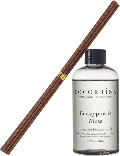 COCORRÍNA Reed Diffuser Set, Clean Linen Scented Diffuser with Sticks Home Fragrance Reed Diffuser for Bathroom Shelf Decor