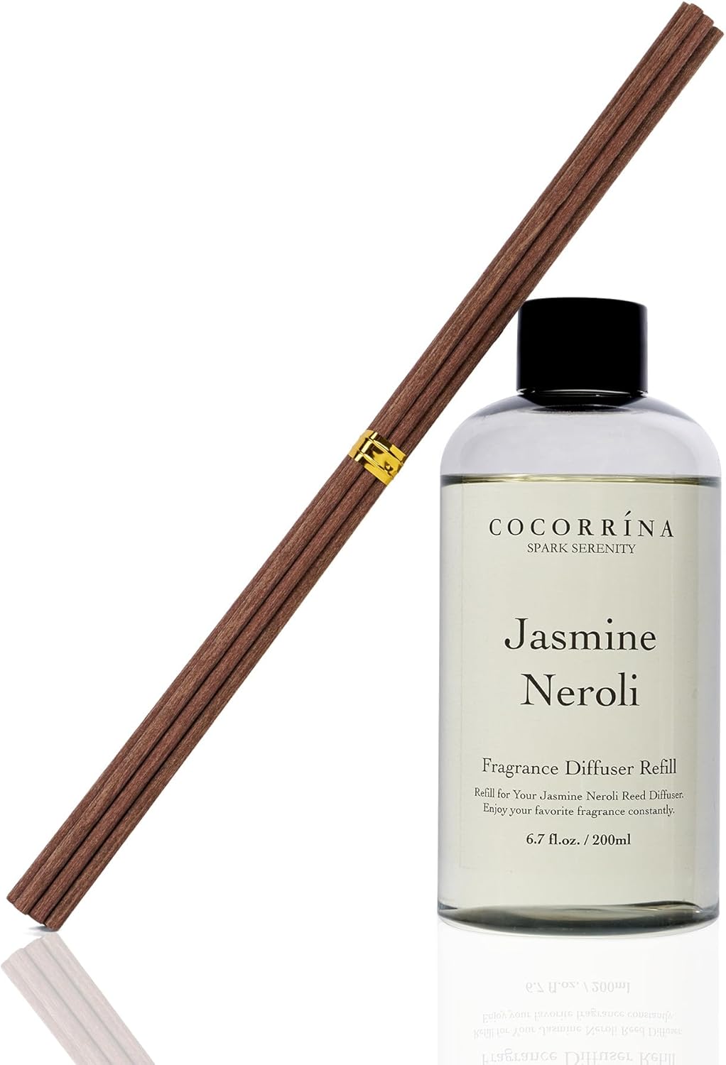 COCORRÍNA Reed Diffuser Set, Clean Linen Scented Diffuser with Sticks Home Fragrance Reed Diffuser for Bathroom Shelf Decor