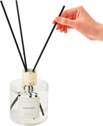 COCORRÍNA Reed Diffuser Set, Clean Linen Scented Diffuser with Sticks Home Fragrance Reed Diffuser for Bathroom Shelf Decor