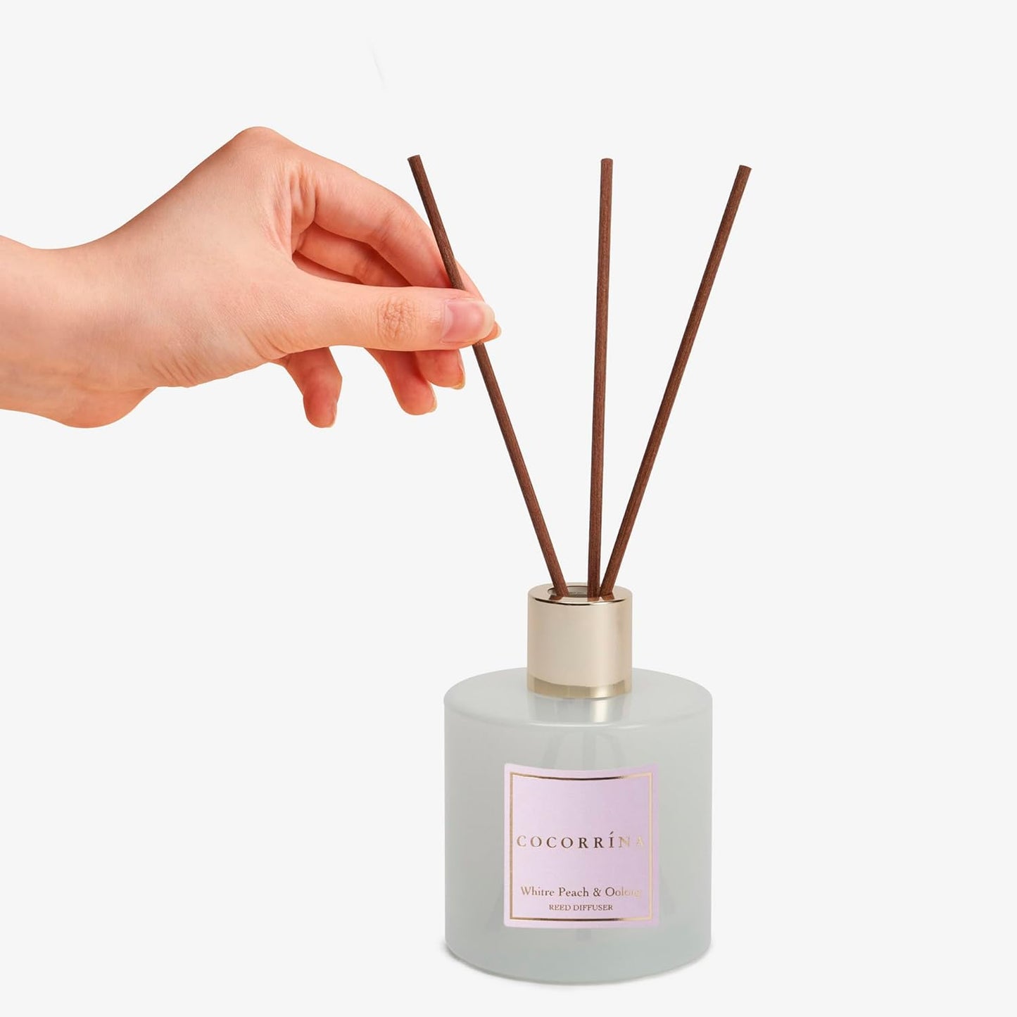 COCORRÍNA Reed Diffuser Set, Clean Linen Scented Diffuser with Sticks Home Fragrance Reed Diffuser for Bathroom Shelf Decor
