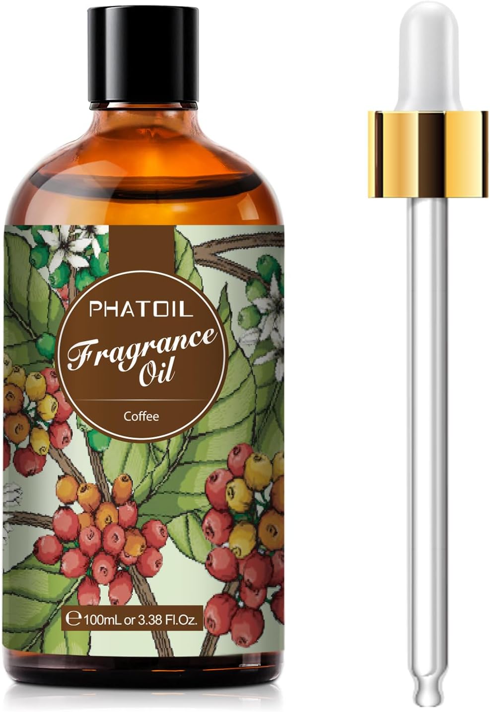 PHATOIL 3.38 FL.OZ Coconut & Vanilla Fragrance Oils for Aromatherapy, Essential Oils for Diffusers for Home, Perfect for Diffuser, Yoga, DIY Candle and Soap Making - 100ml