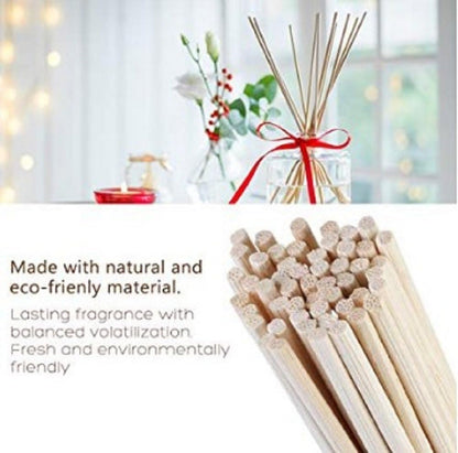 HOSSIAN 100PCS Reed Diffuser Sticks-Natural Rattan Wood Sticks Reed diffusers-Reed Sticks-Replacement for Aroma Fragrance reeds for Essential Oil Diffusers Refills