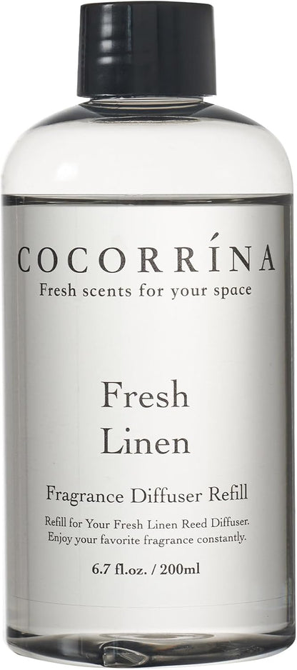 COCORRÍNA Reed Diffuser Set, Clean Linen Scented Diffuser with Sticks Home Fragrance Reed Diffuser for Bathroom Shelf Decor