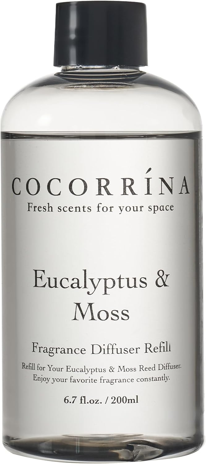 Cocorrína Clean Linen Scented Reed Diffuser Oil with 8 Sticks Fragrance for Bedroom, Bathroom, Oil Diffuser, Home Décor, 6.7 oz. (200 ml)