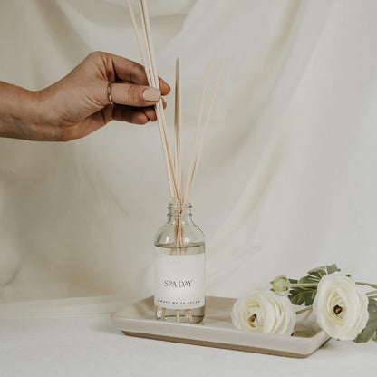 Sweet Water Decor Salt & Sea Reed Diffuser Set - Sea Salt Citrus & Musk Amber Scent Diffuser - Reed Diffusers for Home with Long Lasting Fragrance - Non-Toxic Oil Reed Diffuser - Made in the USA