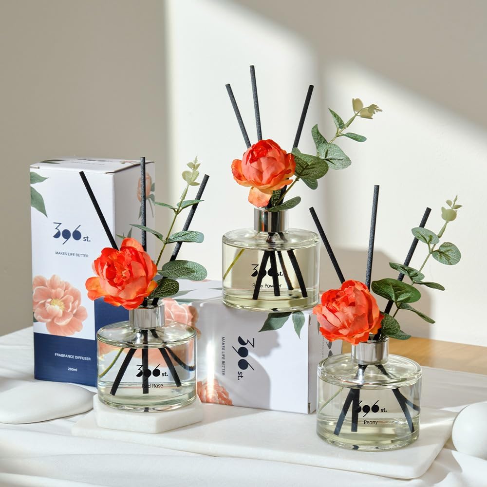 396 st. Rose Flower Reed Diffuser, Red Rose (Also Known as Rose Perfume) / Reed Diffuser Sets, Scentsy Home Fragrance, Scented Oils, Home & Bathroom Décor