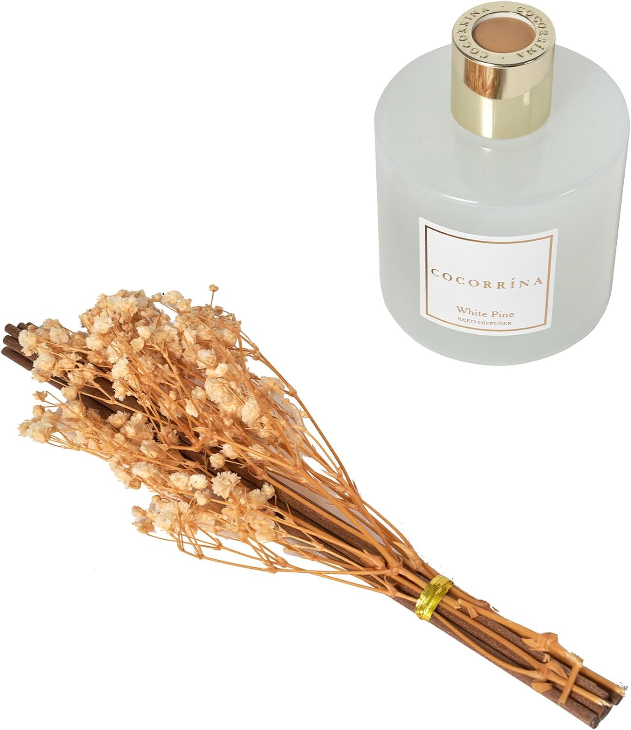 COCORRÍNA Reed Diffuser Set, Clean Linen Scented Diffuser with Sticks Home Fragrance Reed Diffuser for Bathroom Shelf Decor