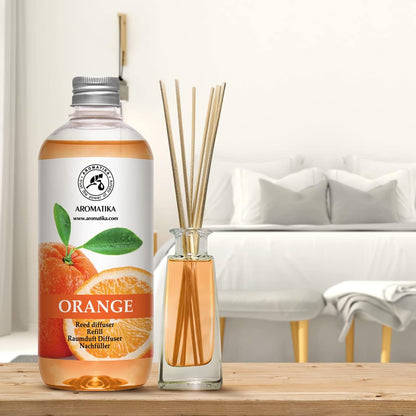 Lemongrass Diffuser Refill 34 Fl Oz (2x17 Fl Oz) - Fresh & Long Lasting Fragrance - Refill with Natural Essential Lemongrass Oil - for Aromatherapy - Spa - Home - Reed Diffuser Oil Refill Lemongrass