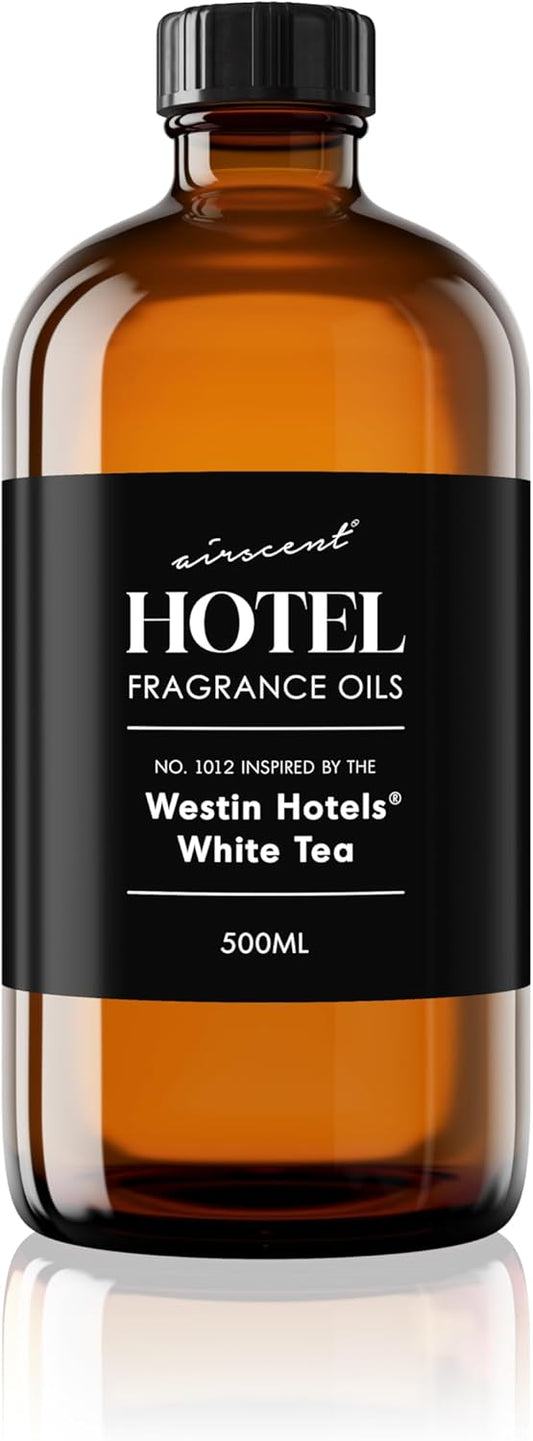 Hotel Diffuser Oil Inspired by Westin White Tea - No. 1012 - AirScent Essential Oil Blend - Fragrance Oil Dropper Bottle for Aromatherapy Diﬀusers and Humidifiers - Hotel Scents