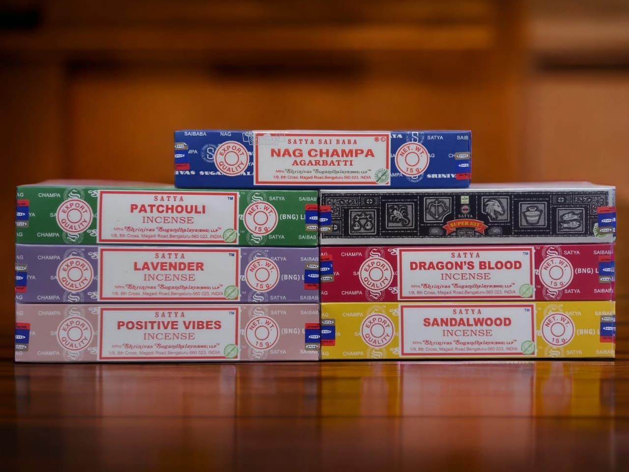 Satya Premium Mix Assorted Incense Sticks Set of 12 Pack | for Meditation, Aromatherapy, Healing, Yoga, Positivity and Relaxation | 180 Sticks (12Packs X 15Sticks)
