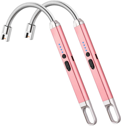 MEIRUBY Electric Candle Lighter - Stocking Stuffers for Adults Women Men Wife Nana, USB Arc Rechargeable Windproof Long Lighter for Candle, Birthday for Women Men Mom Wife Sister Nana