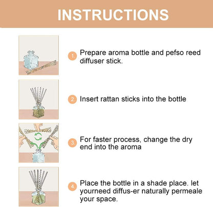 HOSSIAN 100PCS Reed Diffuser Sticks-Natural Rattan Wood Sticks Reed diffusers-Reed Sticks-Replacement for Aroma Fragrance reeds for Essential Oil Diffusers Refills