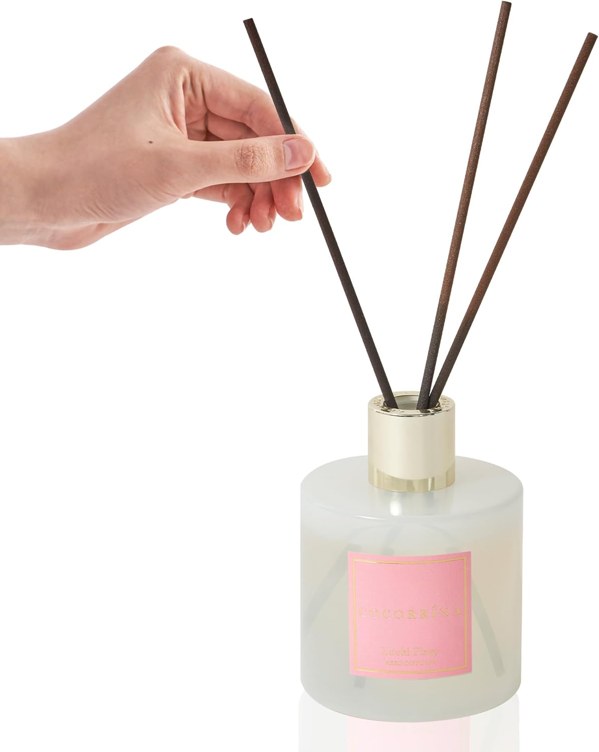 COCORRÍNA Reed Diffuser Set, Clean Linen Scented Diffuser with Sticks Home Fragrance Reed Diffuser for Bathroom Shelf Decor