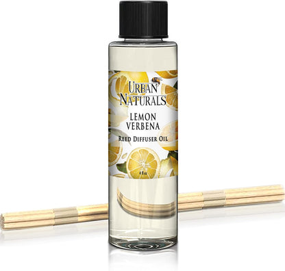 Urban Naturals Eucalyptus &amp; Sage Oil Reed Diffuser Refill | Eucalyptus, Sage, Mint, Lime and Cedarwood| Includes a Free Set of Reed Sticks! 4 oz