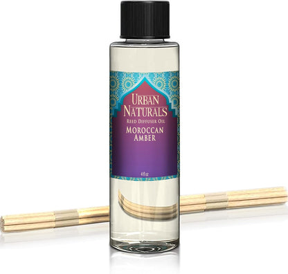 Urban Naturals Eucalyptus &amp; Sage Oil Reed Diffuser Refill | Eucalyptus, Sage, Mint, Lime and Cedarwood| Includes a Free Set of Reed Sticks! 4 oz