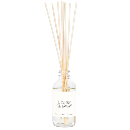 Sweet Water Decor Salt & Sea Reed Diffuser Set - Sea Salt Citrus & Musk Amber Scent Diffuser - Reed Diffusers for Home with Long Lasting Fragrance - Non-Toxic Oil Reed Diffuser - Made in the USA