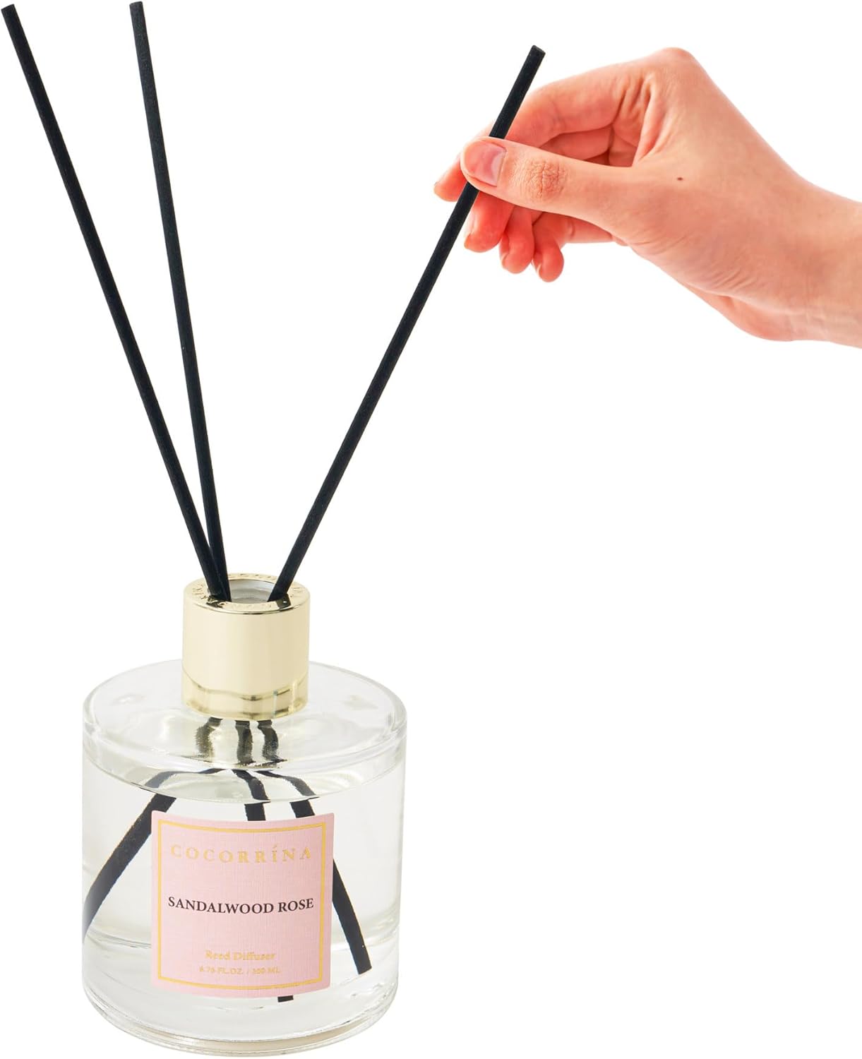 COCORRÍNA Reed Diffuser Set, Clean Linen Scented Diffuser with Sticks Home Fragrance Reed Diffuser for Bathroom Shelf Decor