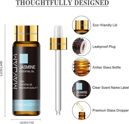 MAYJAM Essential Oil for Diffusers, Essential Oil with Premium Glass Dropper