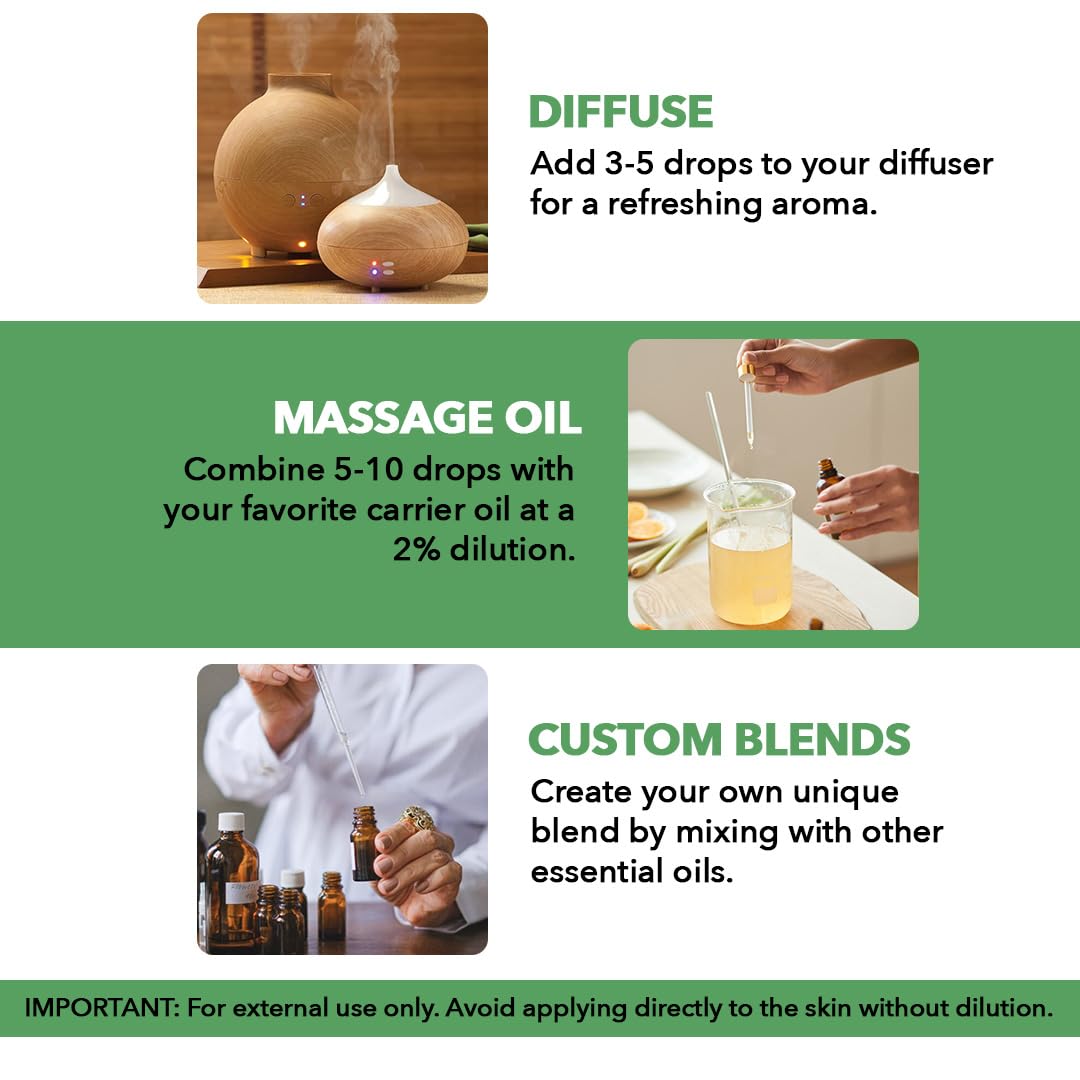 MAJESTIC PURE Tea Tree Essential Oil | 100% Pure and Natural Tea Tree Oil | Premium Grade Essential Oils for Hair Care, Home Diffusers, Skin, Aromatherapy, Massage and Humidifiers | 4 Fl Oz