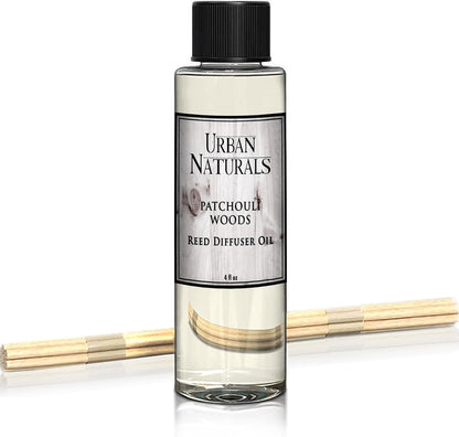 Urban Naturals Eucalyptus &amp; Sage Oil Reed Diffuser Refill | Eucalyptus, Sage, Mint, Lime and Cedarwood| Includes a Free Set of Reed Sticks! 4 oz