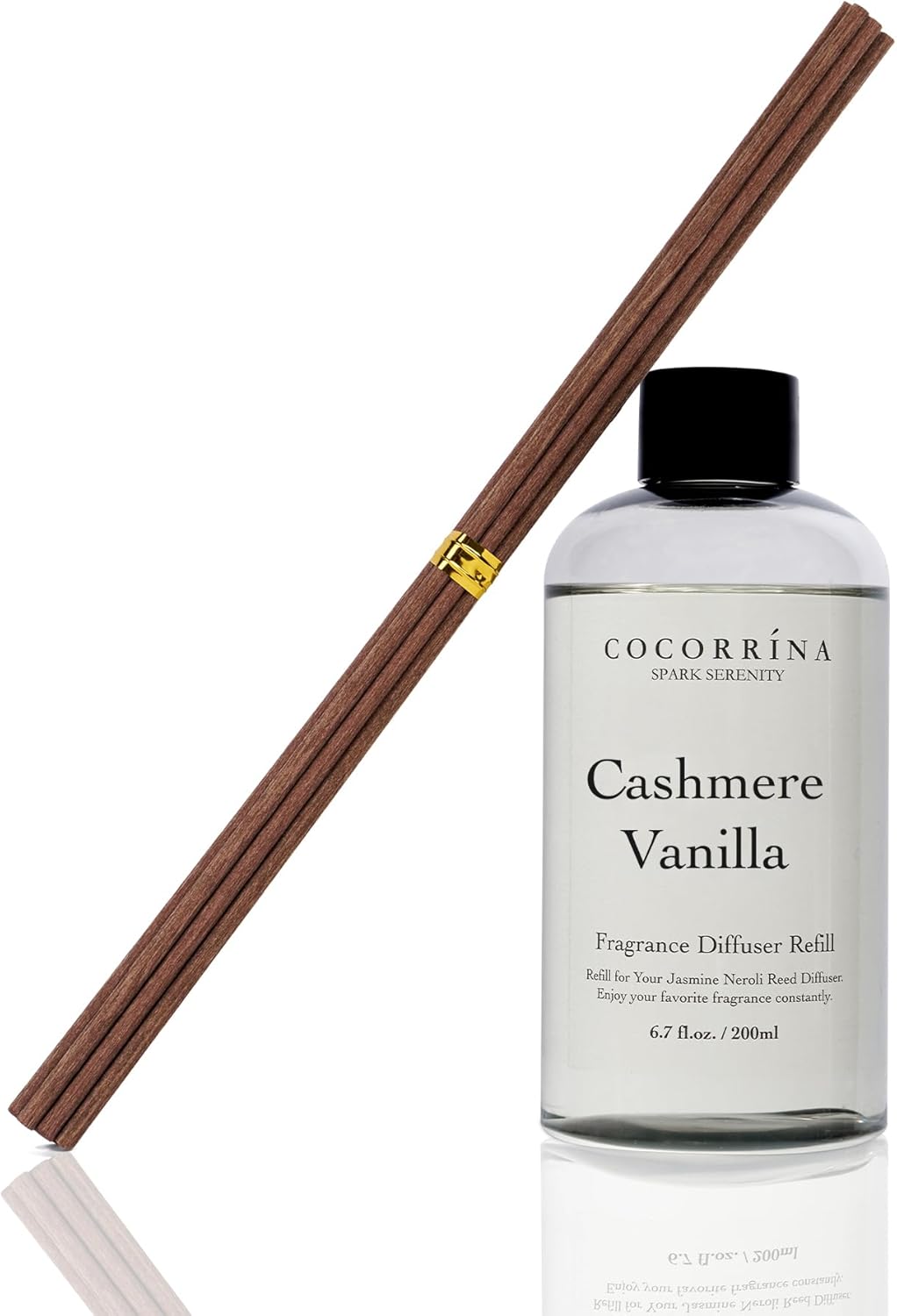 COCORRÍNA Reed Diffuser Set, Clean Linen Scented Diffuser with Sticks Home Fragrance Reed Diffuser for Bathroom Shelf Decor