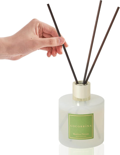 COCORRÍNA Reed Diffuser Set, Clean Linen Scented Diffuser with Sticks Home Fragrance Reed Diffuser for Bathroom Shelf Decor