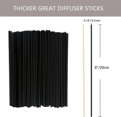 HOSSIAN 100PCS Reed Diffuser Sticks-Natural Rattan Wood Sticks Reed diffusers-Reed Sticks-Replacement for Aroma Fragrance reeds for Essential Oil Diffusers Refills