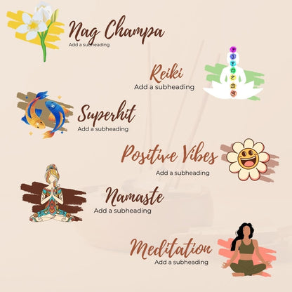 Satya Premium Mix Assorted Incense Sticks Set of 12 Pack | for Meditation, Aromatherapy, Healing, Yoga, Positivity and Relaxation | 180 Sticks (12Packs X 15Sticks)