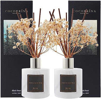 COCORRÍNA Reed Diffuser Set, Clean Linen Scented Diffuser with Sticks Home Fragrance Reed Diffuser for Bathroom Shelf Decor