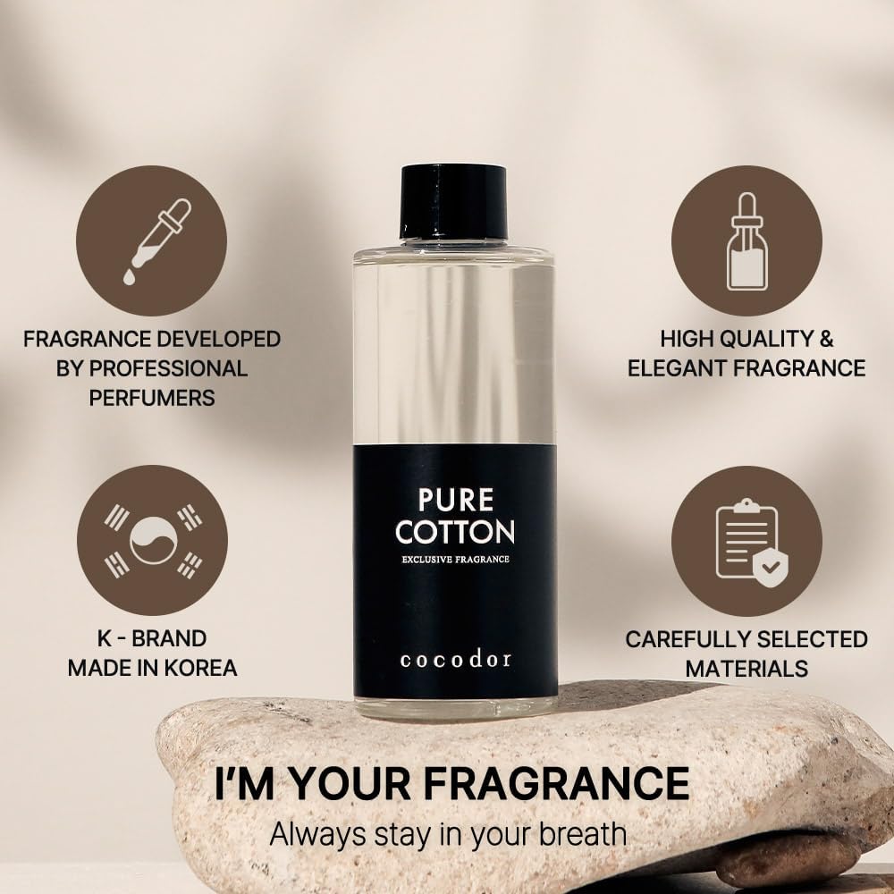 COCODOR Reed Diffuser Oil Refill/White Jasmine/6.7oz(200ml)/1 Pack/Aroma therapy, Home Fragrance, Scented Oils, Oils for Reed Diffuser, Office Décor, Decoration