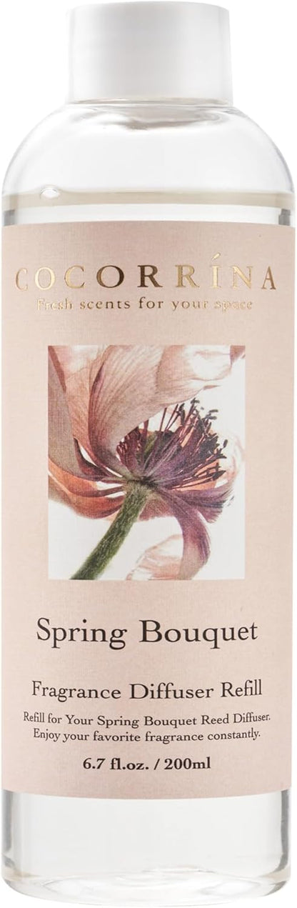 COCORRÍNA Reed Diffuser Refill - Cashmere Vanilla 6.7 oz. Scented Oil for Reed Diffuser Home Fragrance for Bedroom, Bathroom Home Decor
