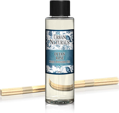 Urban Naturals Eucalyptus &amp; Sage Oil Reed Diffuser Refill | Eucalyptus, Sage, Mint, Lime and Cedarwood| Includes a Free Set of Reed Sticks! 4 oz