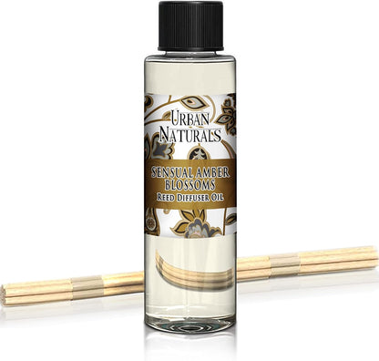 Urban Naturals Eucalyptus &amp; Sage Oil Reed Diffuser Refill | Eucalyptus, Sage, Mint, Lime and Cedarwood| Includes a Free Set of Reed Sticks! 4 oz