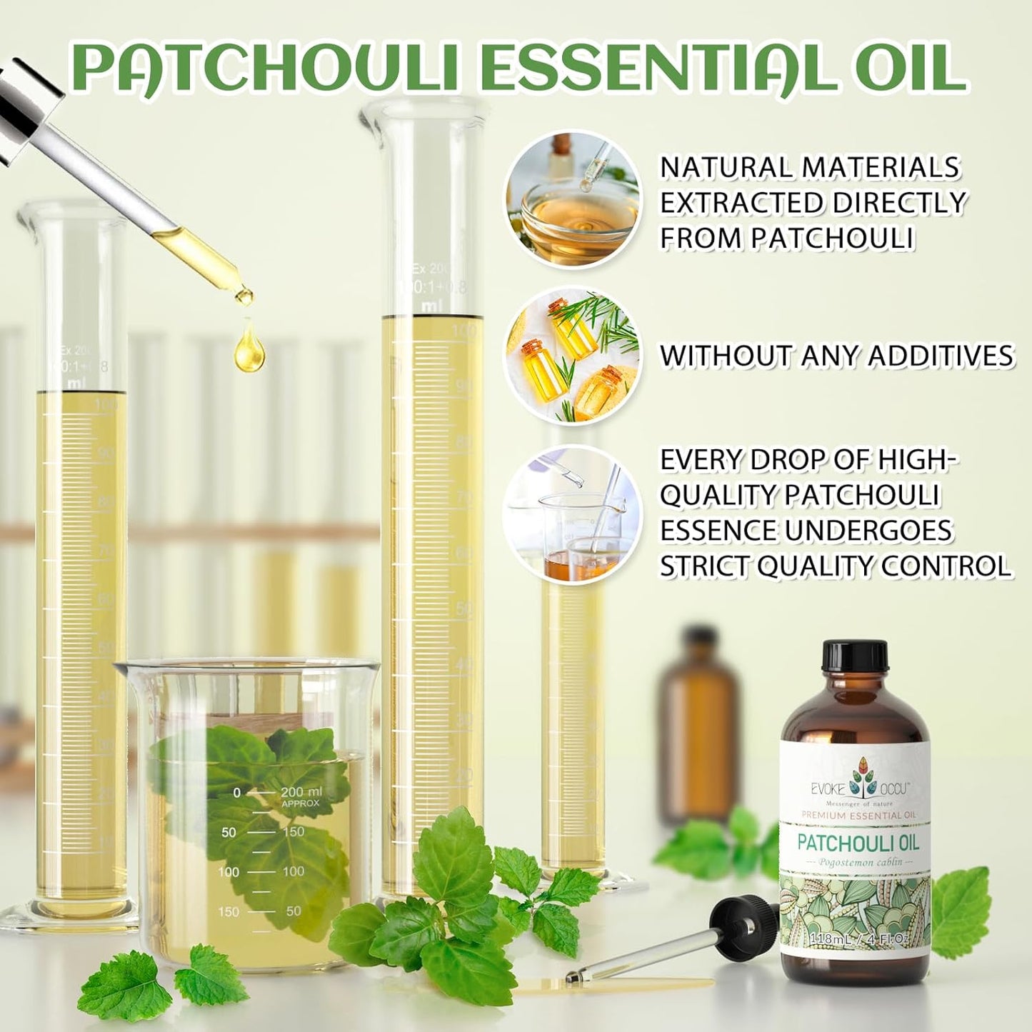 EVOKE OCCU 4 Fl Oz Vanilla Essential Oil, Pure Vanilla Oil for Diffuser, Skin, Humidifier and Relaxation - 118ML